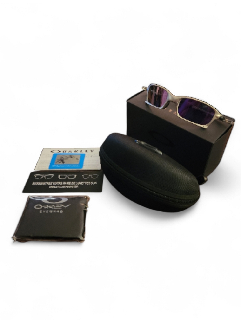 Oakley X-Metal Squared Polarized Women's Sunglasses Purple Lenses - Picture 10 of 10